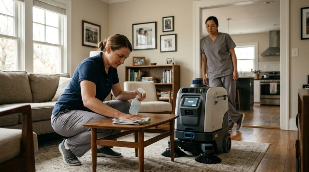 Are Human Cleaners Training Their Own Replacements?